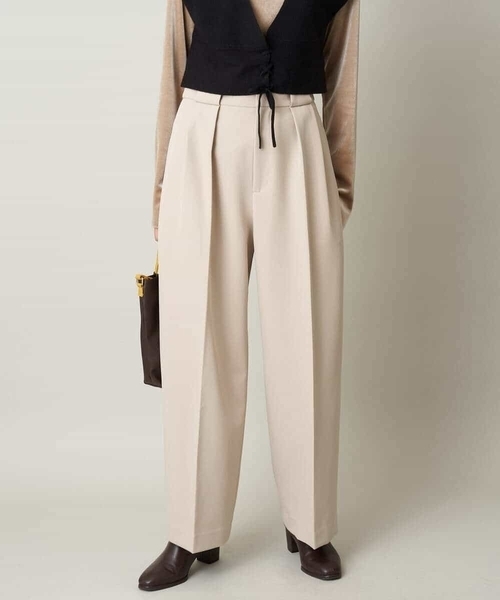 a.v.v(アーヴェヴェ)の「【イージーケア/ストレッチ】ボックスタックワイドパンツ(その他パンツ・レディース・ネイビー/クリーム/ベージュ・38/40/36/42/34)」の10枚目の写真