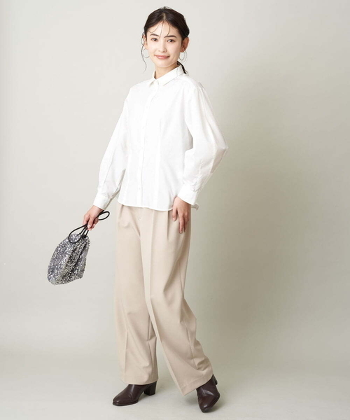 a.v.v(アーヴェヴェ)の「【イージーケア/ストレッチ】ボックスタックワイドパンツ(その他パンツ・レディース・ネイビー/クリーム/ベージュ・38/40/36/42/34)」の13枚目の写真