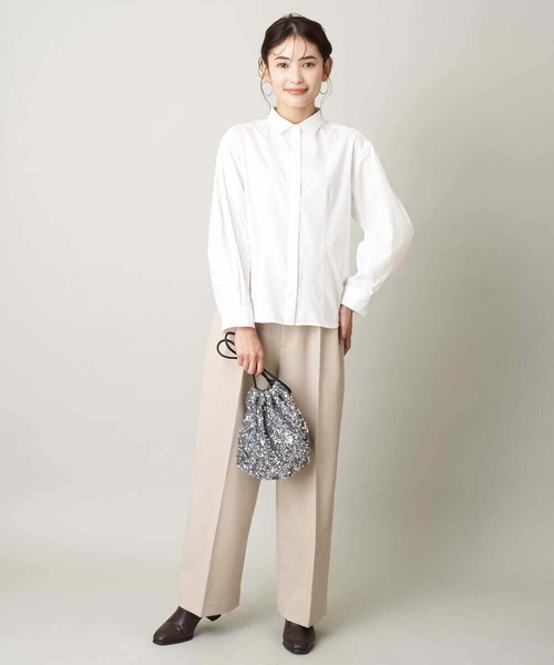 a.v.v(アーヴェヴェ)の「【イージーケア/ストレッチ】ボックスタックワイドパンツ(その他パンツ・レディース・ネイビー/クリーム/ベージュ・38/40/36/42/34)」の14枚目の写真