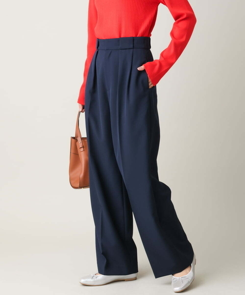 a.v.v(アーヴェヴェ)の「【イージーケア/ストレッチ】ボックスタックワイドパンツ(その他パンツ・レディース・ネイビー/クリーム/ベージュ・38/40/36/42/34)」の16枚目の写真