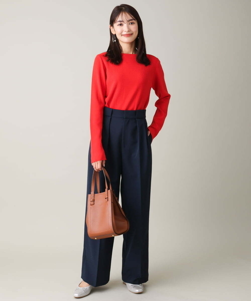 a.v.v(アーヴェヴェ)の「【イージーケア/ストレッチ】ボックスタックワイドパンツ(その他パンツ・レディース・ネイビー/クリーム/ベージュ・38/40/36/42/34)」の18枚目の写真