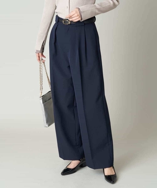 a.v.v(アーヴェヴェ)の「【イージーケア/ストレッチ】ボックスタックワイドパンツ(その他パンツ・レディース・ネイビー/クリーム/ベージュ・38/40/36/42/34)」の21枚目の写真