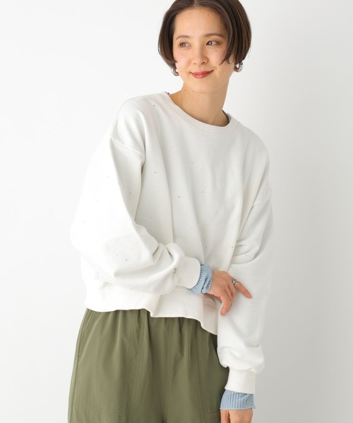 LEPSIM(レプシィム)の「ラインストーンプルオーバー 102011(Tシャツ/カットソー・レディース・グレー/オフホワイト・FREE)」の1枚目の写真