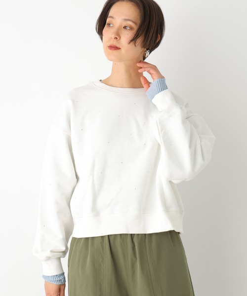 LEPSIM(レプシィム)の「ラインストーンプルオーバー 102011(Tシャツ/カットソー・レディース・グレー/オフホワイト・FREE)」の6枚目の写真