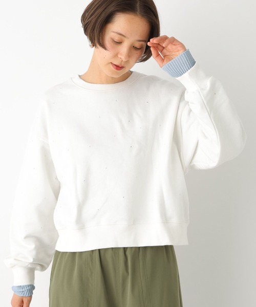 LEPSIM(レプシィム)の「ラインストーンプルオーバー 102011(Tシャツ/カットソー・レディース・グレー/オフホワイト・FREE)」の7枚目の写真