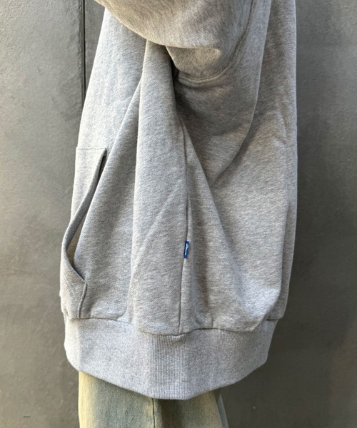 CIAOPANIC（チャオパニック）の「【ユニセックス】ピグメント刺繍ダブルジップパーカー（パーカー・レディース・グレー/ピンク/ライム/アイボリー/サックスブルー/ブラック・FREE）」の10枚目の写真