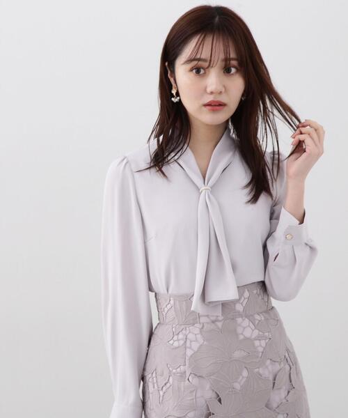 【新品】プロポーションボディドレッシング リングボウタイブラウス S PROPORTION BODY DRESSING（プロポーションボディドレッシング