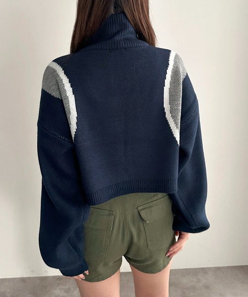 apres jour mignon(アプレジュールミニョン)の「ニットトラックジャケット【ZOZOTOWN限定アイテム】(カーディガン/ボレロ・レディース・グレー/ブラック/ネイビー・フリー/X-LARGE)」の22枚目の写真