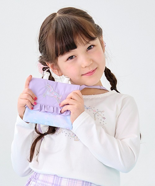 mezzo piano（メゾピアノ）の「シャボン玉ユニコーン柄 移動ポケット