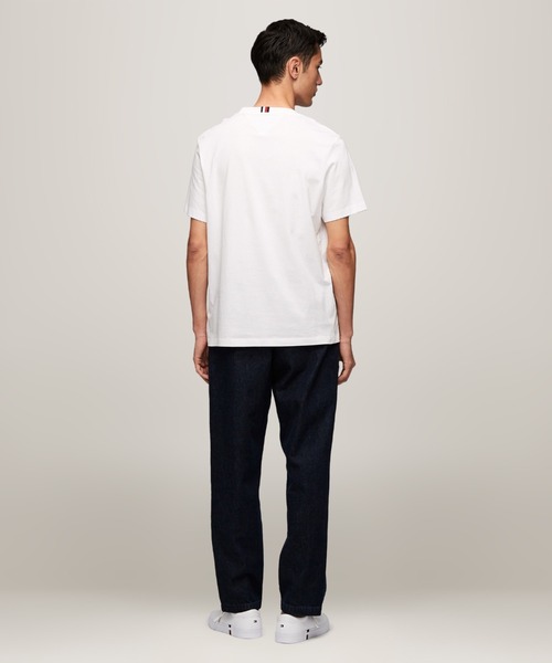 TOMMY HILFIGER（トミーヒルフィガー）の「【オンライン限定】【ユニセックス】トラックロゴTシャツ（Tシャツ/カットソー・メンズ・ブルー/グリーン/ブラック/ホワイト/ネイビー/ベージュ・MEDIUM/LARGE/X-LARGE/SMALL/X-SMALL）」の16枚目の写真