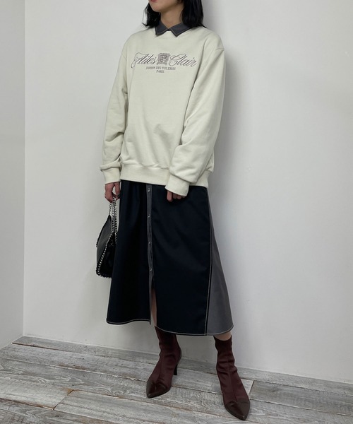 NICOLE CLUB（ニコル クラブ）の「ベルト付きバイカラーヘム