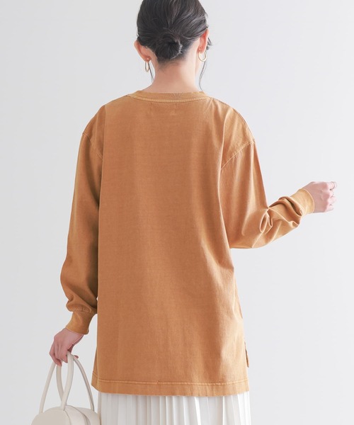 n'OrLABEL（ノアールレーベル）の「ヴィンテージ風ロゴロンT（Tシャツ/カットソー・レディース・オレンジ/チャコール・1/2）」の13枚目の写真