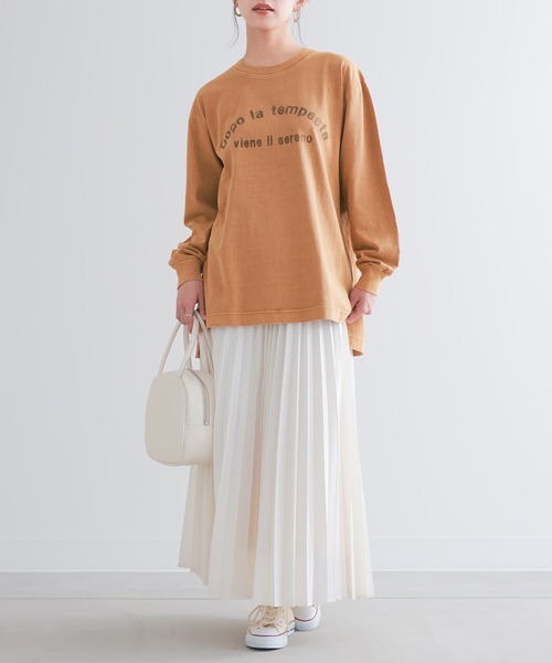 n'OrLABEL（ノアールレーベル）の「ヴィンテージ風ロゴロンT（Tシャツ/カットソー・レディース・オレンジ/チャコール・1/2）」の15枚目の写真