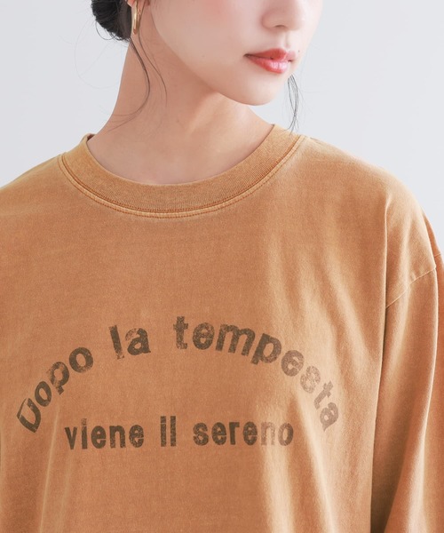 n'OrLABEL（ノアールレーベル）の「ヴィンテージ風ロゴロンT（Tシャツ/カットソー・レディース・オレンジ/チャコール・1/2）」の17枚目の写真