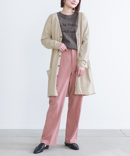 n'OrLABEL（ノアールレーベル）の「ヴィンテージ風ロゴロンT（Tシャツ/カットソー・レディース・オレンジ/チャコール・1/2）」の3枚目の写真