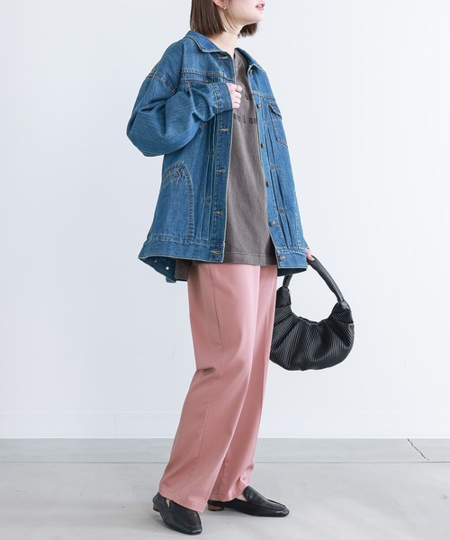 n'OrLABEL（ノアールレーベル）の「ヴィンテージ風ロゴロンT（Tシャツ/カットソー・レディース・オレンジ/チャコール・1/2）」の4枚目の写真