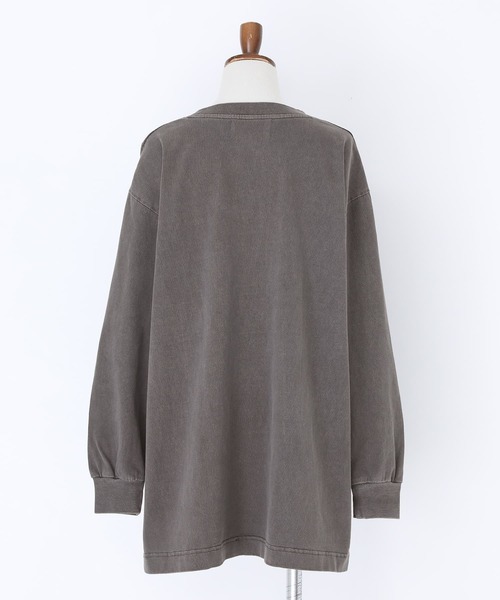 n'OrLABEL（ノアールレーベル）の「ヴィンテージ風ロゴロンT（Tシャツ/カットソー・レディース・オレンジ/チャコール・1/2）」の7枚目の写真