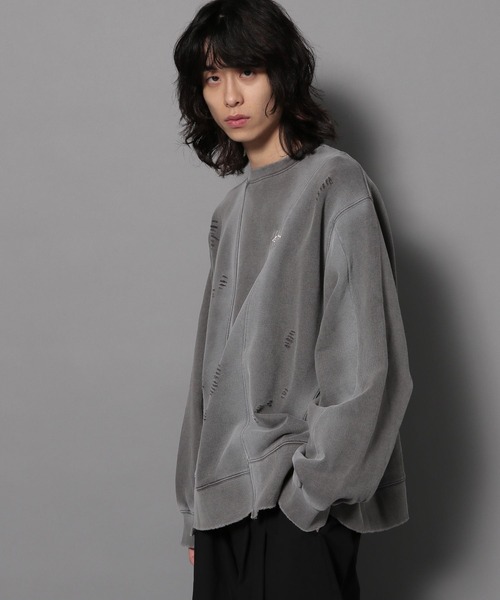 Anui(アニュイ)の「【UNISEX/選べる着丈】ブラシブリーチロゴスウェット(スウェット・レディース・グレー/ブルー・SMALL/MEDIUM)」の15枚目の写真