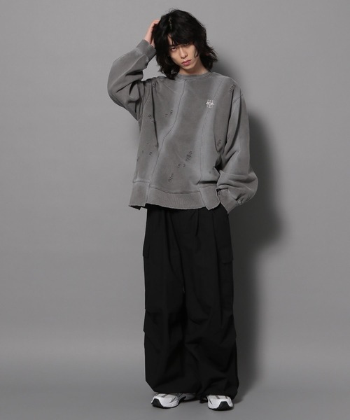 Anui(アニュイ)の「【UNISEX/選べる着丈】ブラシブリーチロゴスウェット(スウェット・レディース・グレー/ブルー・SMALL/MEDIUM)」の17枚目の写真