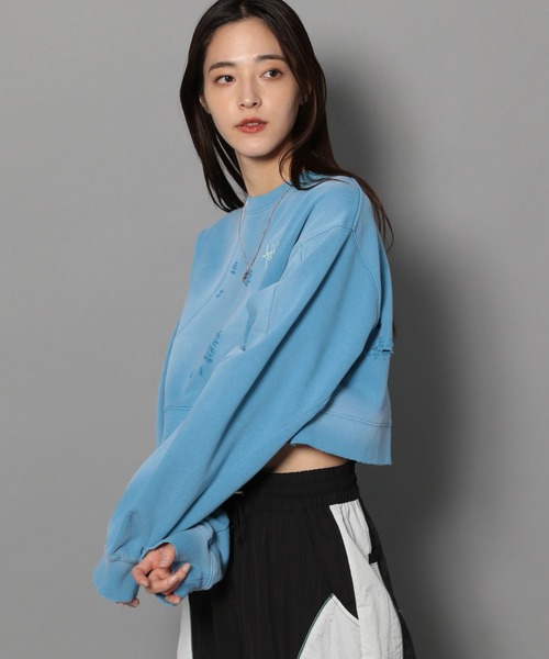 Anui(アニュイ)の「【UNISEX/選べる着丈】ブラシブリーチロゴスウェット(スウェット・レディース・グレー/ブルー・SMALL/MEDIUM)」の22枚目の写真