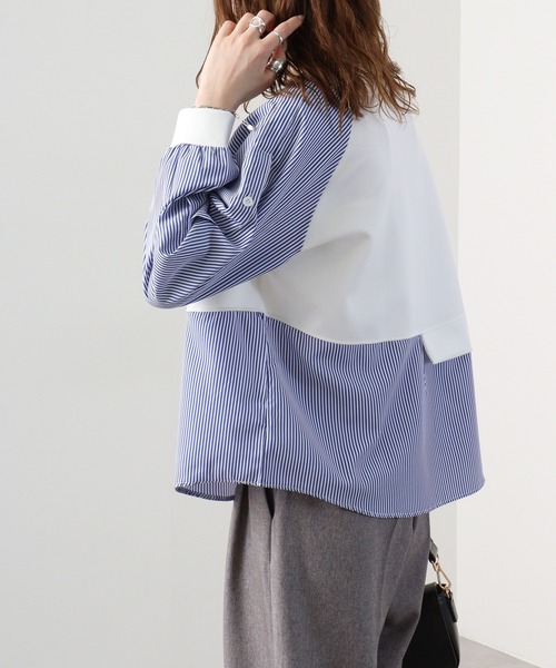 A.N.L（エーエヌエル　レーベル）の「A.N.L アシメ切替プルオーバー（Tシャツ/カットソー・レディース・ブラック/オフホワイト・38）」の9枚目の写真