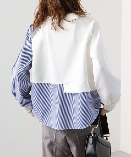 A.N.L（エーエヌエル　レーベル）の「A.N.L アシメ切替プルオーバー（Tシャツ/カットソー・レディース・ブラック/オフホワイト・38）」の10枚目の写真