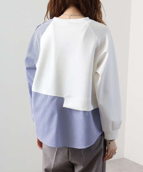 A.N.L（エーエヌエル　レーベル）の「A.N.L アシメ切替プルオーバー（Tシャツ/カットソー・レディース・ブラック/オフホワイト・38）」の15枚目の写真