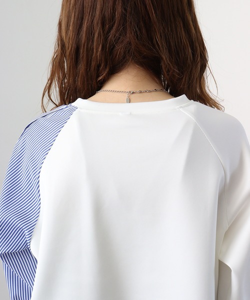 A.N.L（エーエヌエル　レーベル）の「A.N.L アシメ切替プルオーバー（Tシャツ/カットソー・レディース・ブラック/オフホワイト・38）」の20枚目の写真