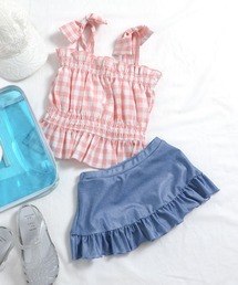 apres les cours | 【リンク/UVカット】ギンガム・フラワー・パイナップル柄セパレート水着(水着)