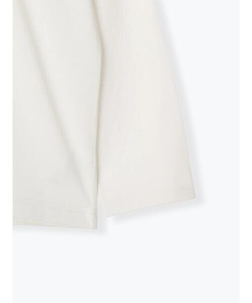 ehka sopo（エヘカソポ）の「ロゴプリントフリルカットソー（Tシャツ/カットソー・レディース・チャコールグレー/オフホワイト/グリーン・F）」の4枚目の写真