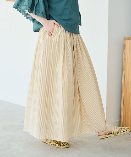Crisp（クリスプ）の「ギャザーボリュームスカート（スカート・レディース・ブラック/アイボリー/イエロー・1/2）」の3枚目の写真