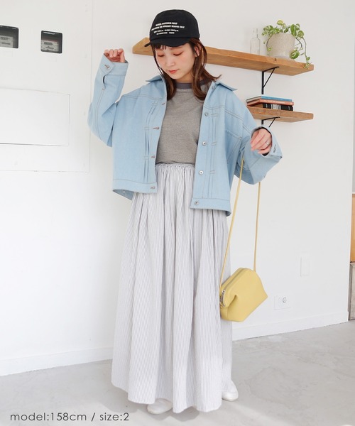 Crisp（クリスプ）の「ギャザーボリュームスカート（スカート・レディース・ブラック/アイボリー/イエロー・1/2）」の7枚目の写真