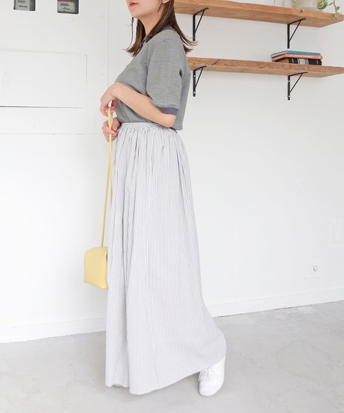 Crisp（クリスプ）の「ギャザーボリュームスカート（スカート・レディース・ブラック/アイボリー/イエロー・1/2）」の9枚目の写真