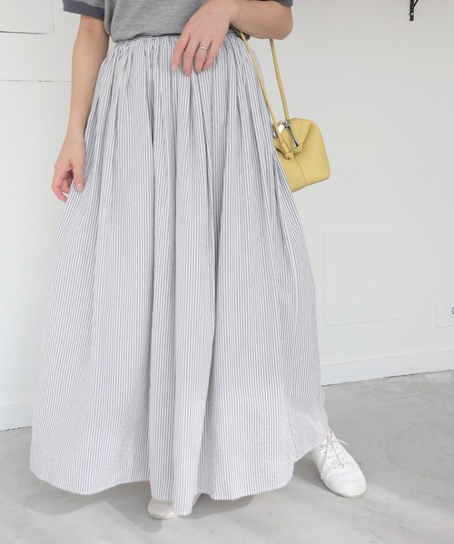 Crisp（クリスプ）の「ギャザーボリュームスカート（スカート・レディース・ブラック/アイボリー/イエロー・1/2）」の12枚目の写真