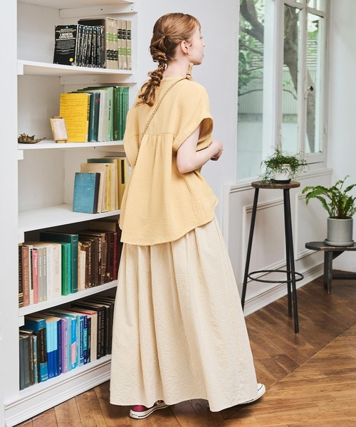 Crisp（クリスプ）の「ギャザーボリュームスカート（スカート・レディース・ブラック/アイボリー/イエロー・1/2）」の15枚目の写真