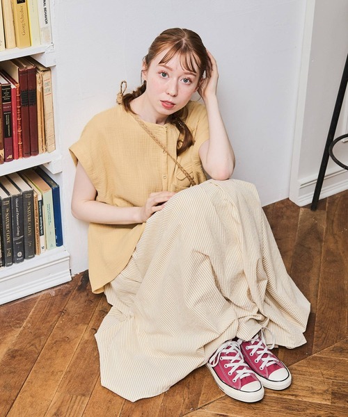 Crisp（クリスプ）の「ギャザーボリュームスカート（スカート・レディース・ブラック/アイボリー/イエロー・1/2）」の20枚目の写真