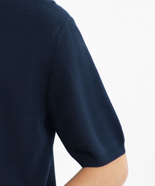 MACKINTOSH PHILOSOPHY(マッキントッシュ フィロソフィー)の「フラッフィーニット 半袖セミモックネック(ニット/セーター・メンズ・ブラック/ホワイト/ダークネイビー・38/40/42)」の10枚目の写真