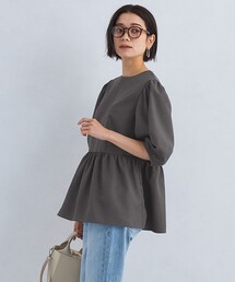 green label relaxing（グリーンレーベルリラクシング）の「【WEB限定】リネンライク ペプラム ブラウス -ウォッシャブル・接触冷感・UVカット-（シャツ/ブラウス）」
