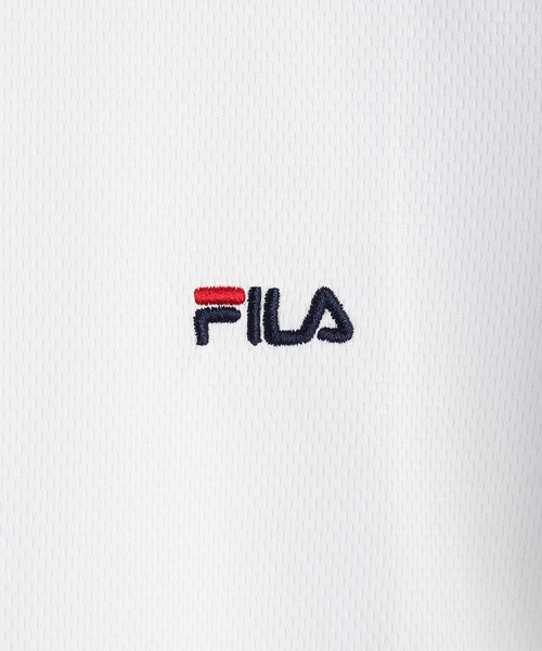 FILA(フィラ)の「FILA ダブルメッシュ ハーフジップ 吸水速乾Tシャツ UVカット付(Tシャツ/カットソー・メンズ・ネイビー/ホワイト/ブラック/ネイビー系/ホワイト系その他/ブラック系その他・M/LL/L)」の10枚目の写真