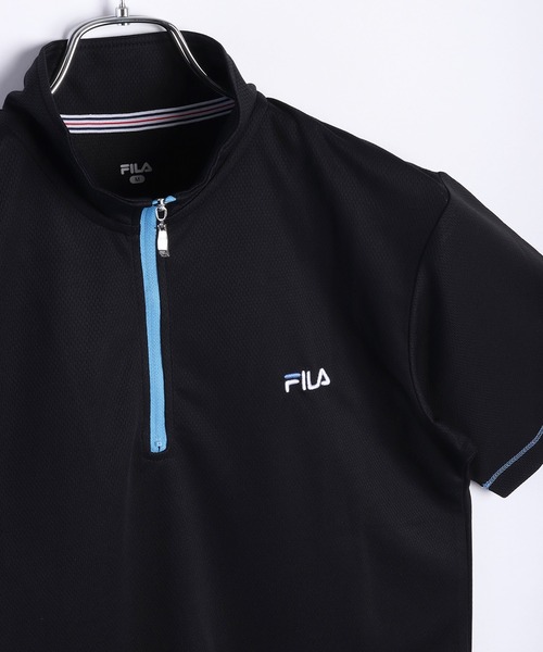 FILA(フィラ)の「FILA ダブルメッシュ ハーフジップ 吸水速乾Tシャツ UVカット付(Tシャツ/カットソー・メンズ・ネイビー/ホワイト/ブラック/ネイビー系/ホワイト系その他/ブラック系その他・M/LL/L)」の16枚目の写真