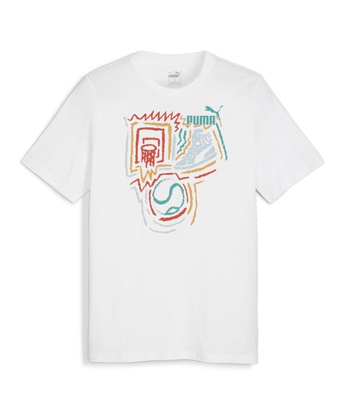 PUMA(プーマ)の「PUMA プーマ メンズ グラフィックス イヤー オブ スポーツ 半袖 Tシャツ(Tシャツ/カットソー・メンズ・ホワイト/グリーン/ブラック・MEDIUM/LARGE/XX-LARGE/X-LARGE/SMALL)」の2枚目の写真