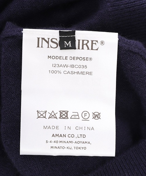 INSCRIRE アンスクリア 23AW Gusset Turtle Neck カシミヤタートルネックニットセーター I23AW-IBC035 ネイビー M ITI4ANR2Y0M0 INSCRIRE - INSCRIRE アンスクリア 23AW Gusset Turtle Neck
