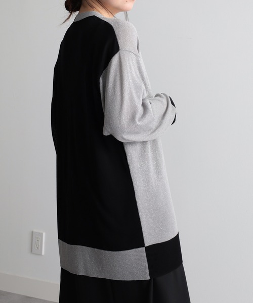 RANAN（ラナン）の「配色ラメカーディガン（カーディガン/ボレロ・レディース・ブラック/ピンク・LL/L/M）」の15枚目の写真