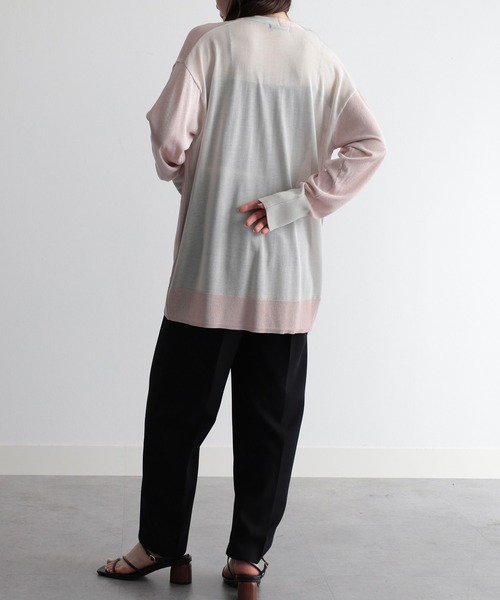 RANAN（ラナン）の「配色ラメカーディガン（カーディガン/ボレロ・レディース・ブラック/ピンク・LL/L/M）」の5枚目の写真