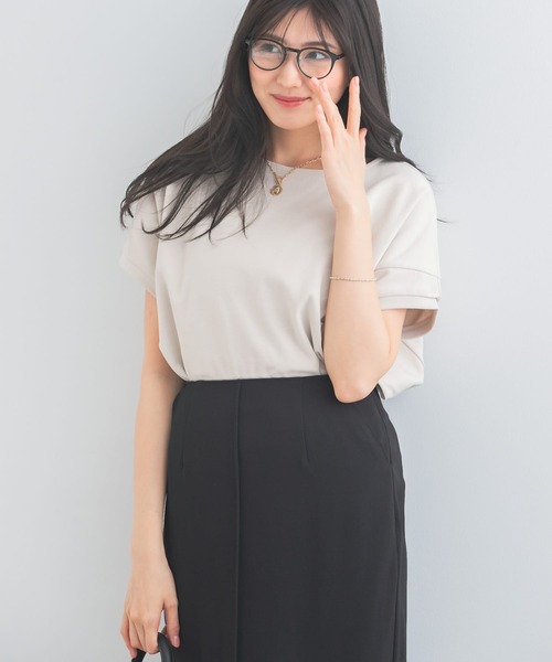 URBAN RESEARCH ROSSO WOMEN（アーバンリサーチ　ロッソ）の「『UR TECH ひやサラクール』ドルマンスリーブプルオーバー（Tシャツ/カットソー・レディース・グレー系その他/イエロー系その他/チャコールグレー/ブルー・FREE）」の14枚目の写真