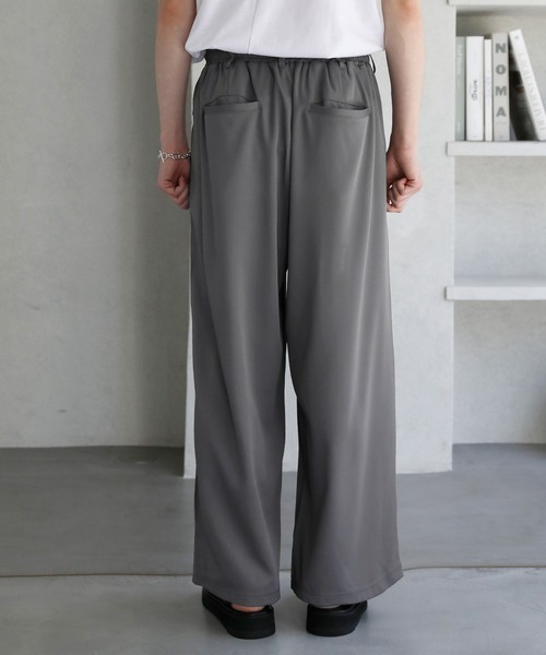 【Vintage】 2タック ワイド バギー  スラックス ポリエステル 春夏 Vintage】 2タック ワイド バギー スラックス ポリエステル 春夏