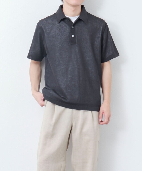 NOLLEY'S goodman(ノーリーズグッドマン)の「【WORK ABOUT】《イージーケア / 速乾性》GIMA ニットポロシャツ(ニット/セーター・メンズ・グレイッシュベージュ/イエロー/ダークネイビー・L/M)」の21枚目の写真