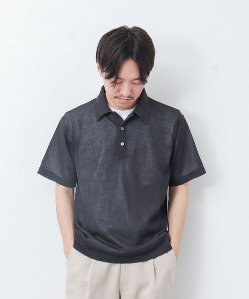 NOLLEY'S goodman(ノーリーズグッドマン)の「【WORK ABOUT】《イージーケア / 速乾性》GIMA ニットポロシャツ(ニット/セーター・メンズ・グレイッシュベージュ/イエロー/ダークネイビー・L/M)」の19枚目の写真