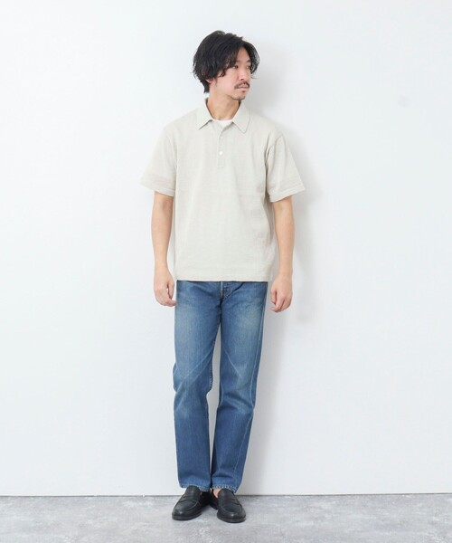 NOLLEY'S goodman(ノーリーズグッドマン)の「【WORK ABOUT】《イージーケア / 速乾性》GIMA ニットポロシャツ(ニット/セーター・メンズ・グレイッシュベージュ/イエロー/ダークネイビー・L/M)」の15枚目の写真
