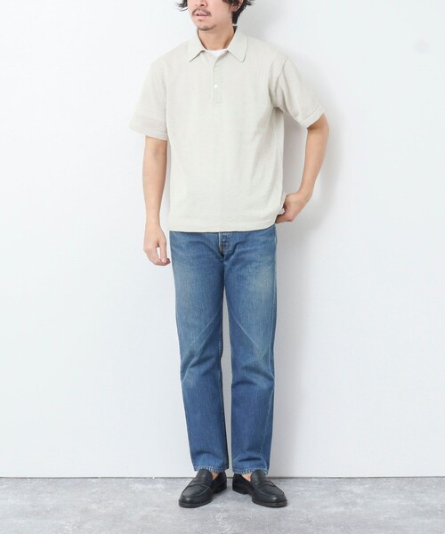 NOLLEY'S goodman(ノーリーズグッドマン)の「【WORK ABOUT】《イージーケア / 速乾性》GIMA ニットポロシャツ(ニット/セーター・メンズ・グレイッシュベージュ/イエロー/ダークネイビー・L/M)」の14枚目の写真